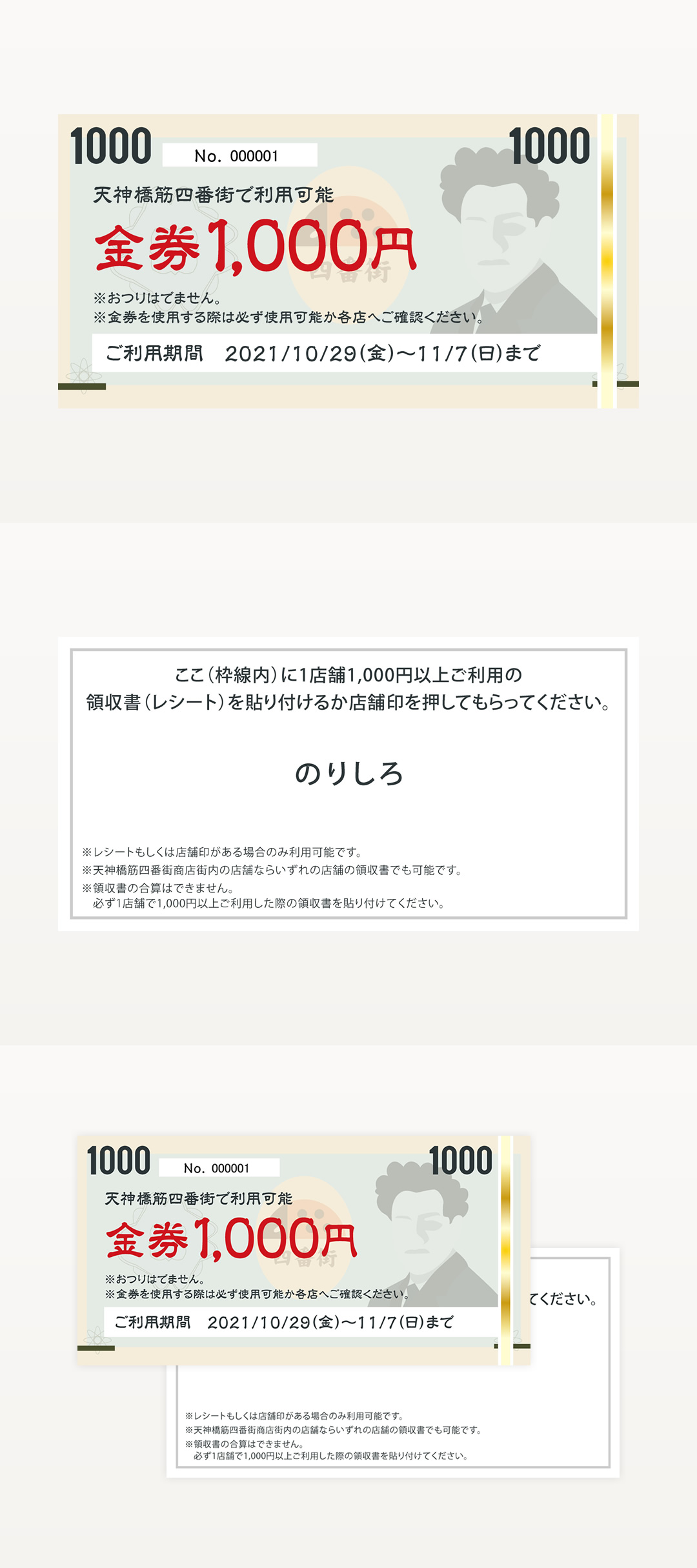 天神橋筋四番街 商店街プレミアム商品券制作